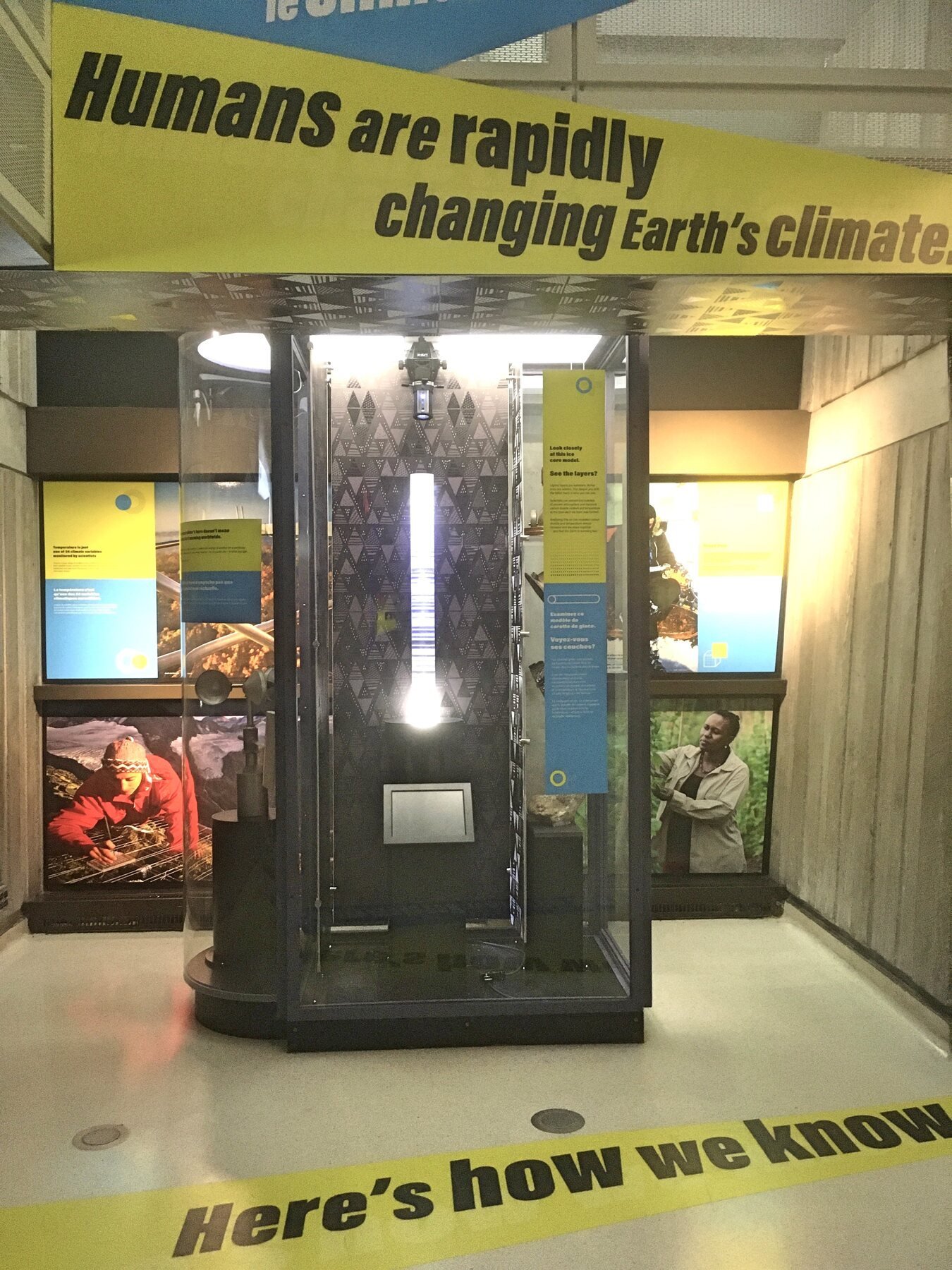 Ice Core Exhibit physical scale model