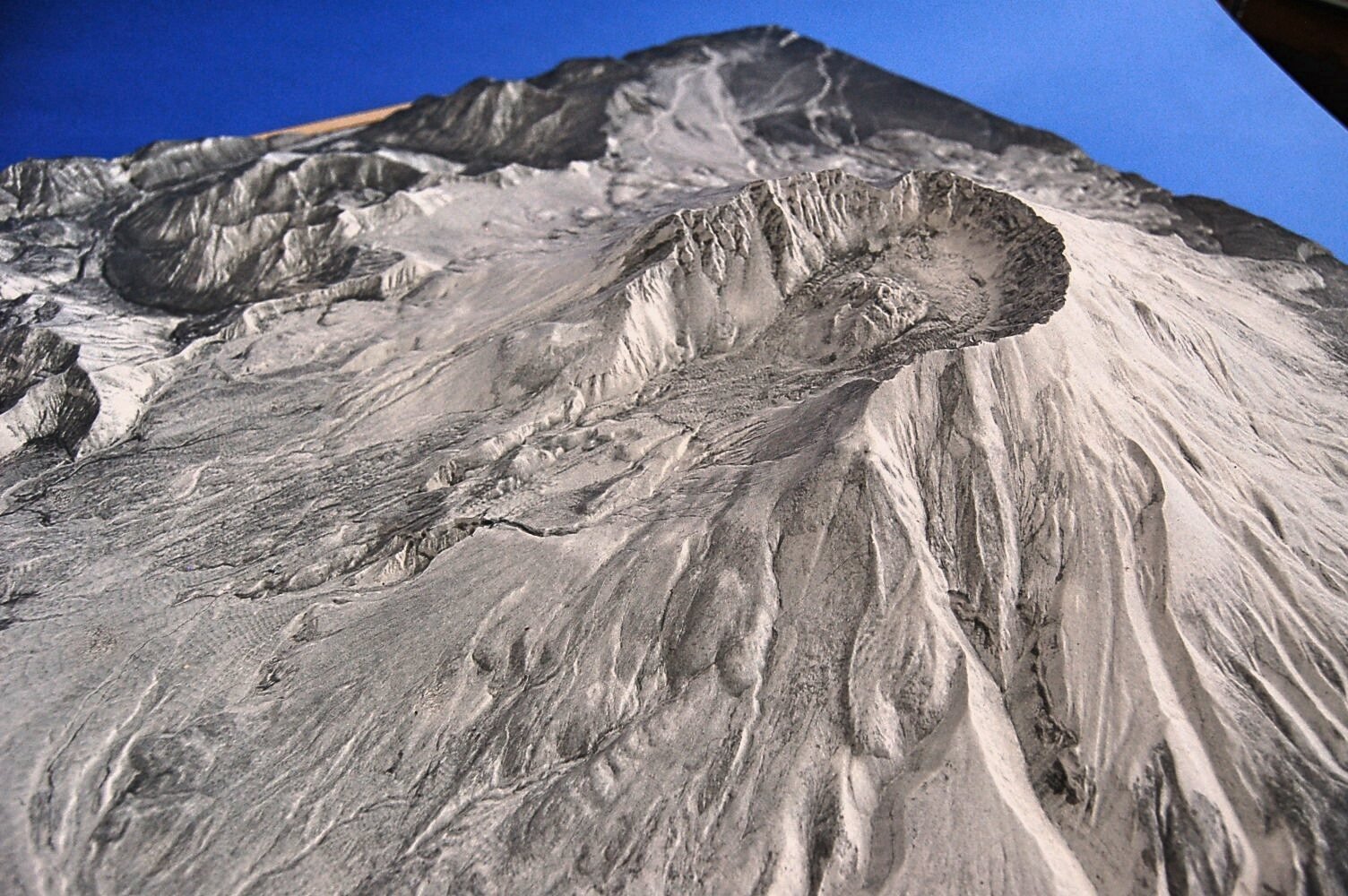 Mount St. Helens Terrain physical scale model