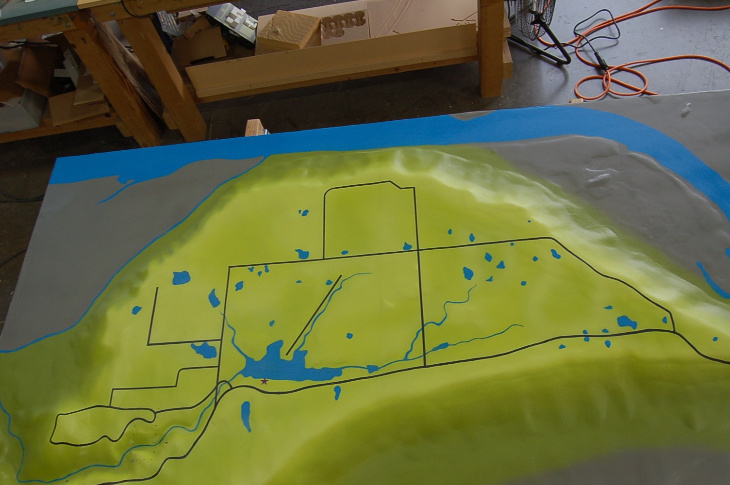 Another view of the Petit Jean State Park scale model