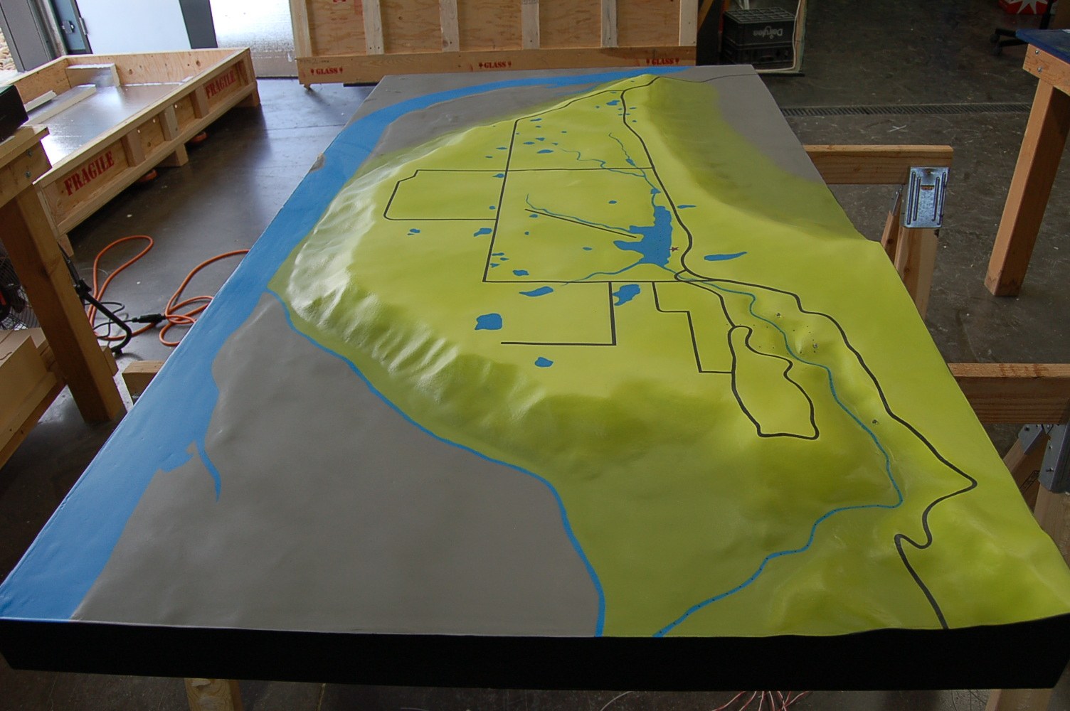 Another view of the Petit Jean State Park scale model