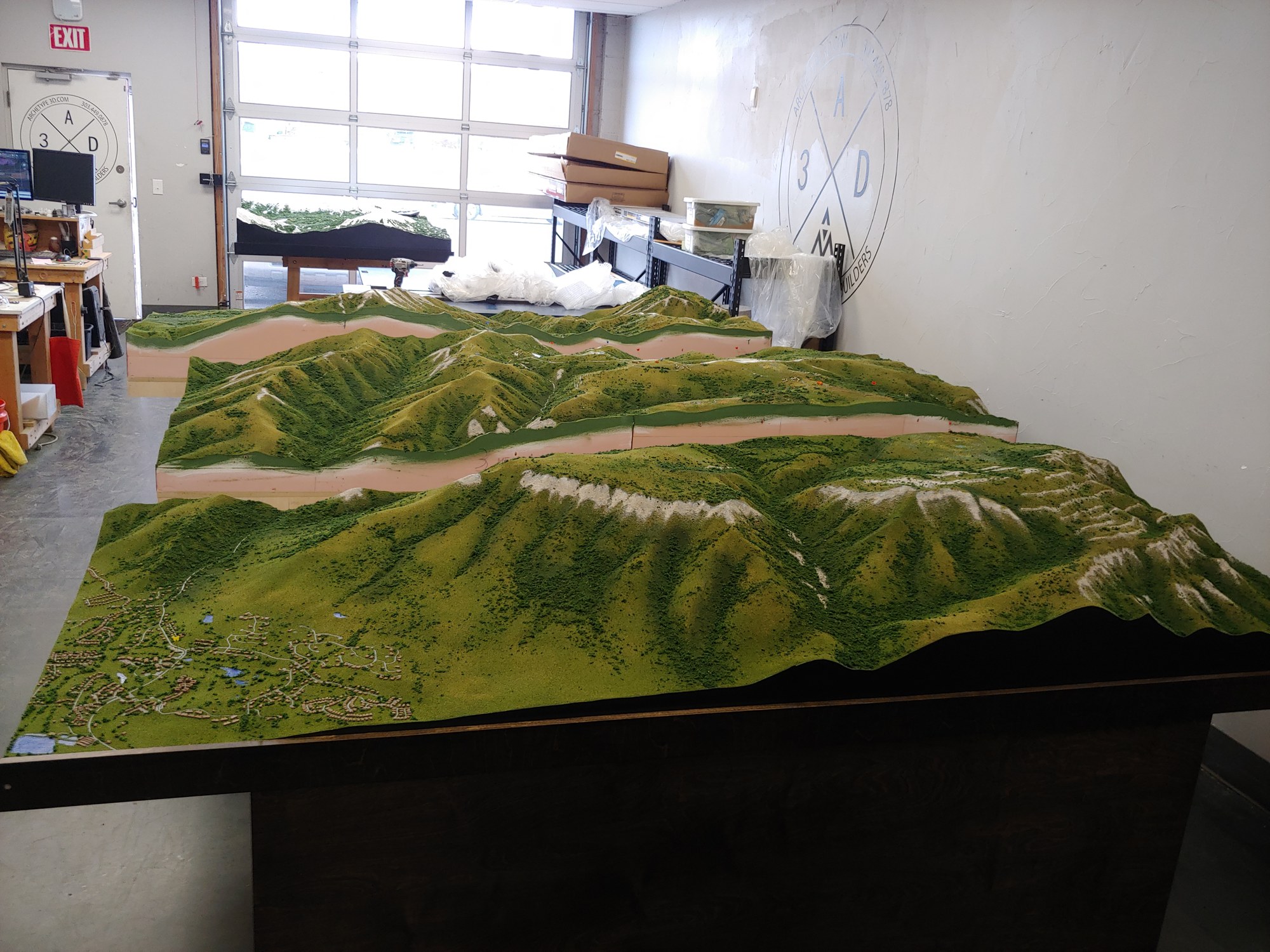 Another view of the Powder Mountain Terrain Model scale model