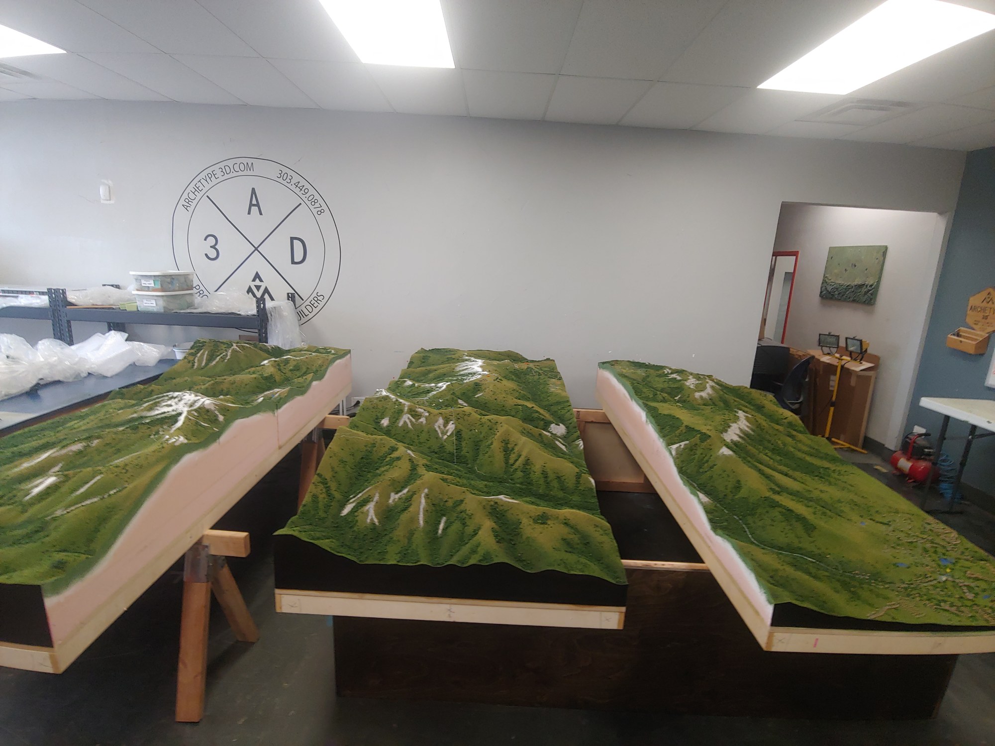 Another view of the Powder Mountain Terrain Model scale model