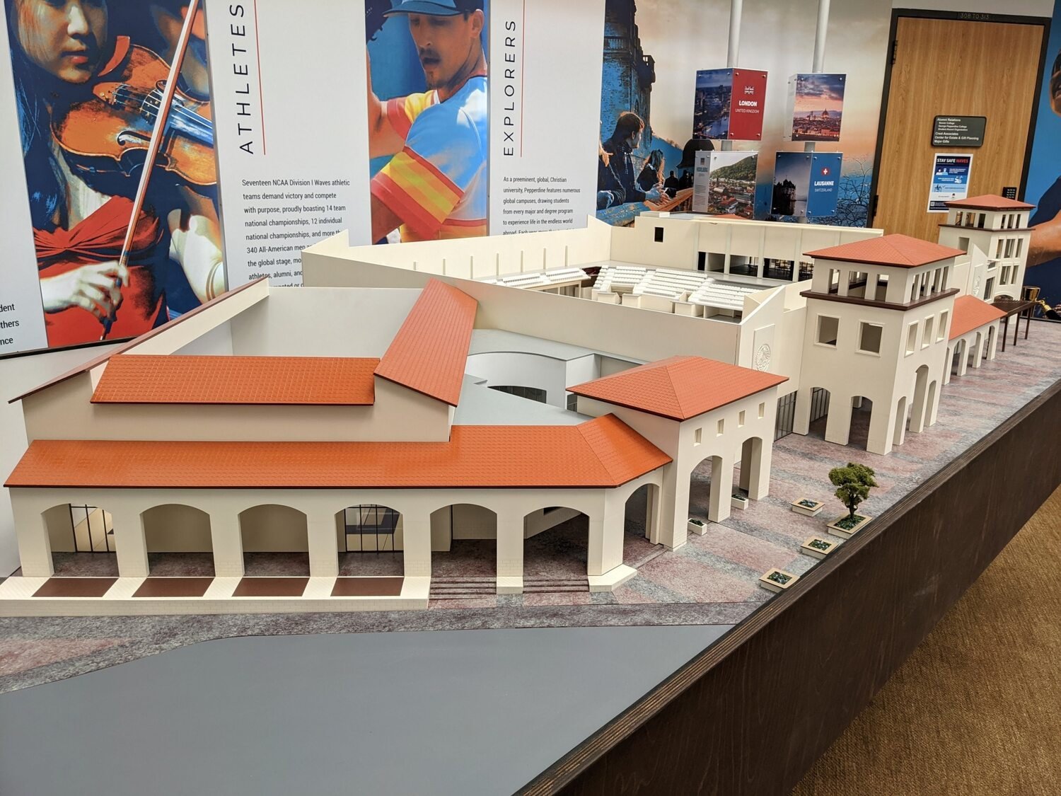 Another view of the Pepperdine Campus scale model