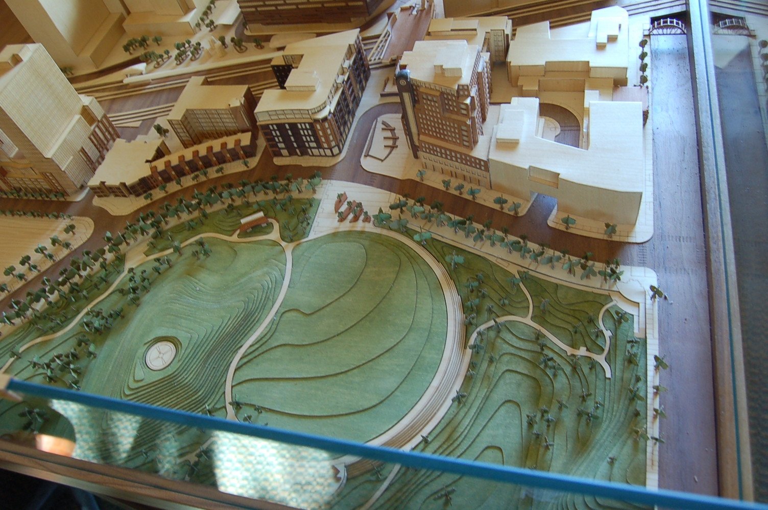 Denver Riverfront Park physical scale model