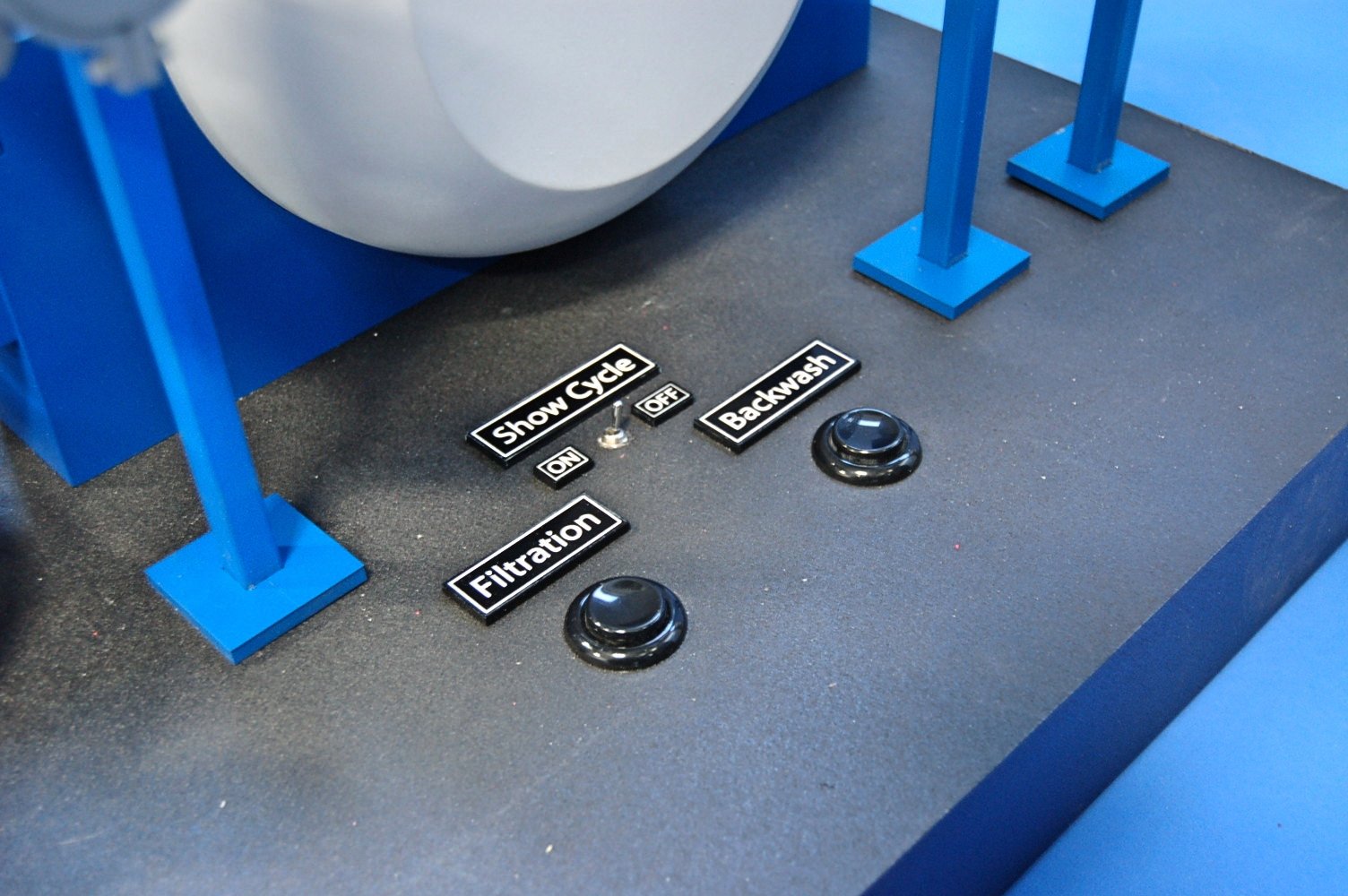 Another view of the Vortisand Water Filtration System scale model